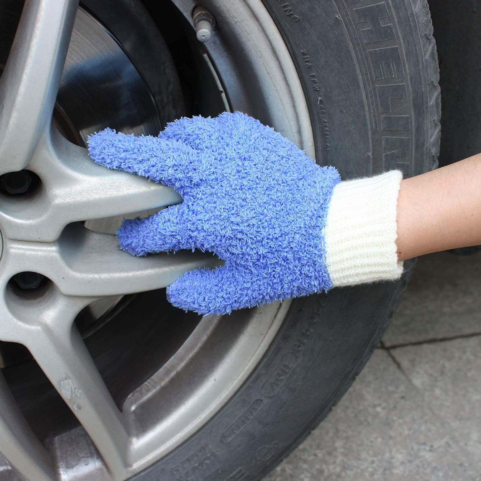 Microfiber Dusting Gloves House Cleaning Glove for Blinds (2 Count)