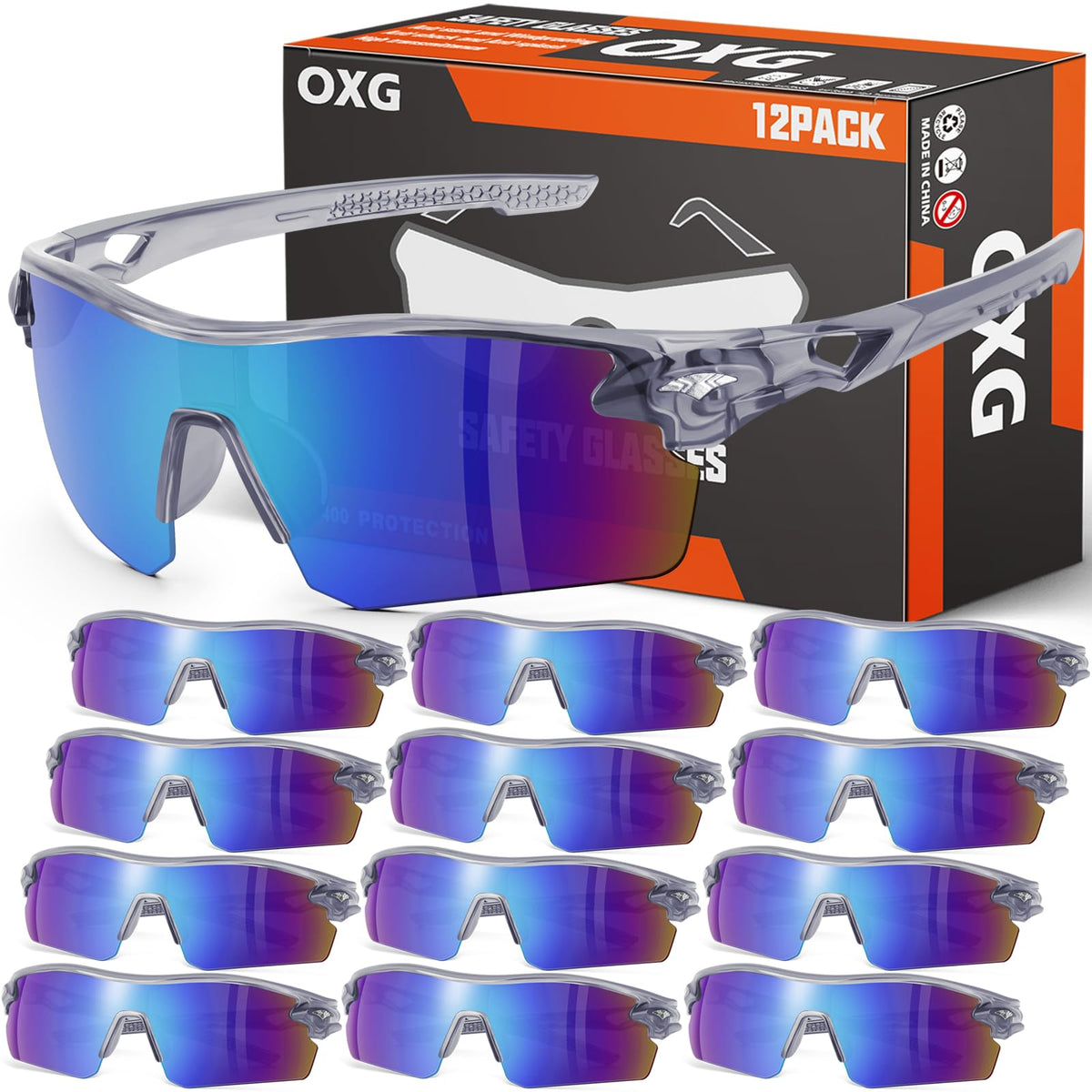 12 Pack Safety Glasses for Men Women (12 Count)