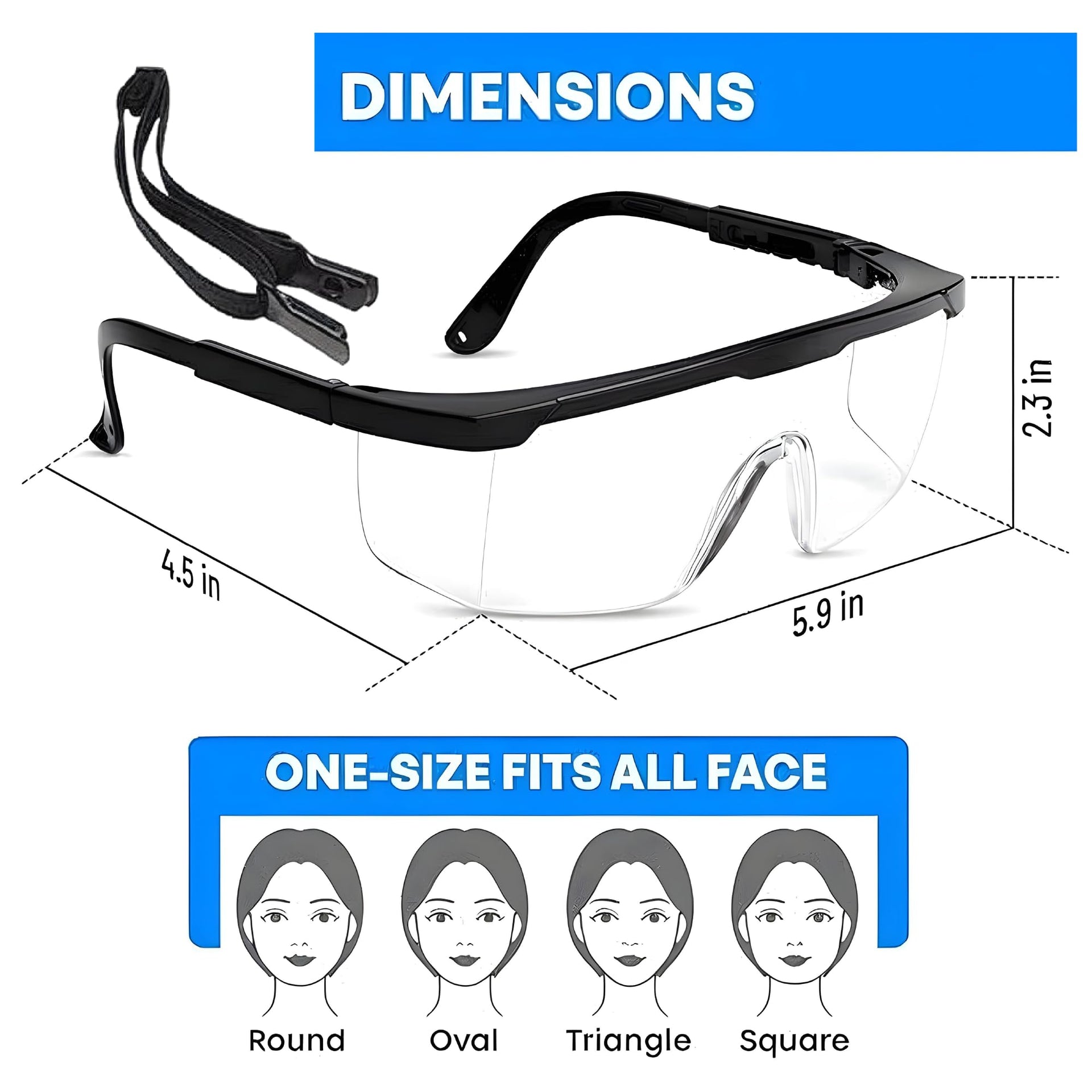 12 Pack Safety Glasses for Men & Women (12 Count)