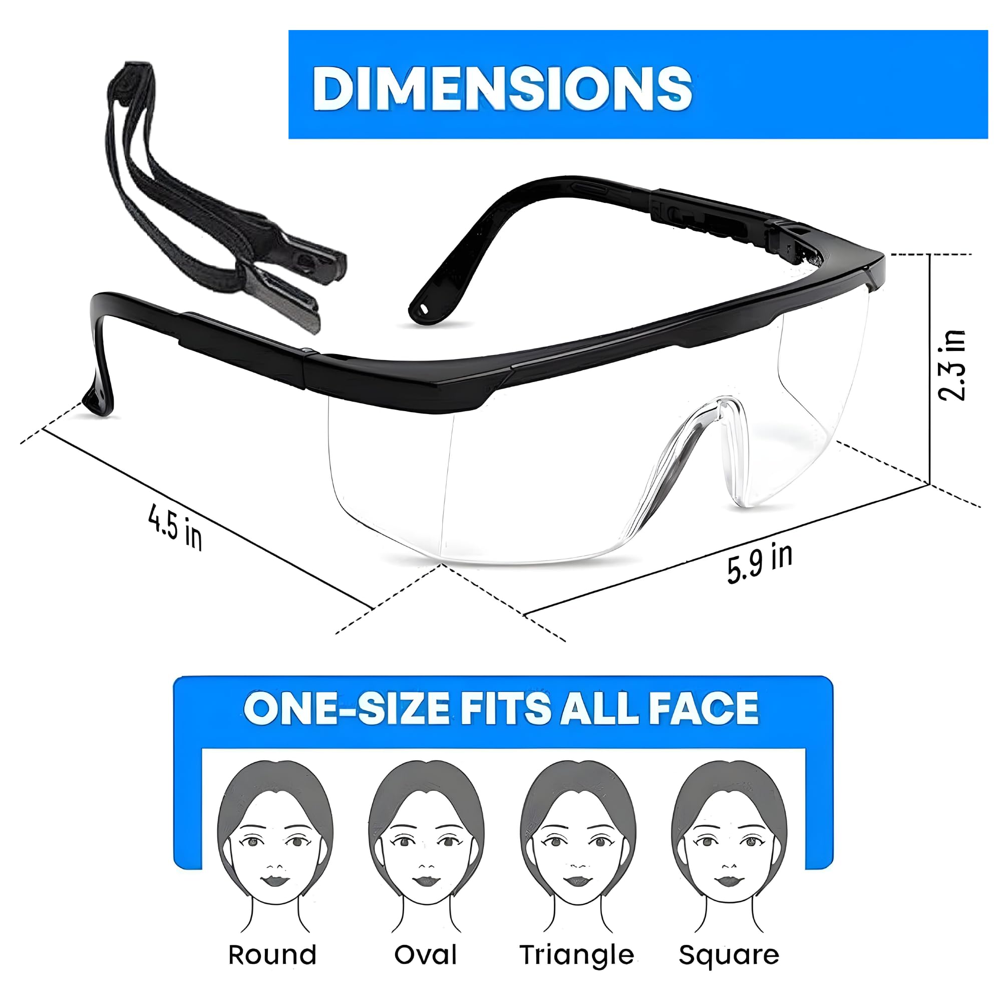 12 Pack Safety Glasses for Men & Women (12 Count)