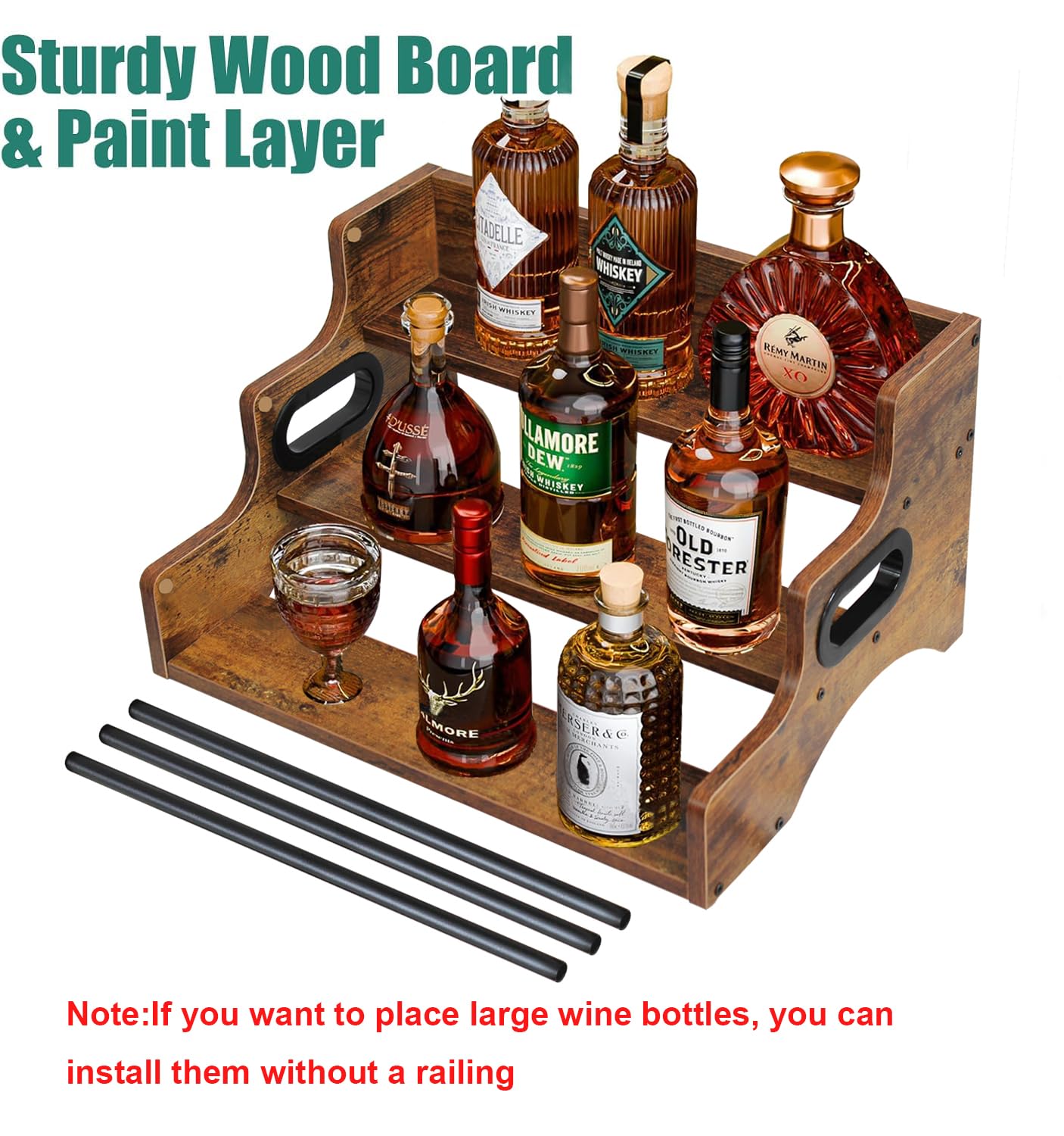 3 Tier Liquor Bottle Display Shelf