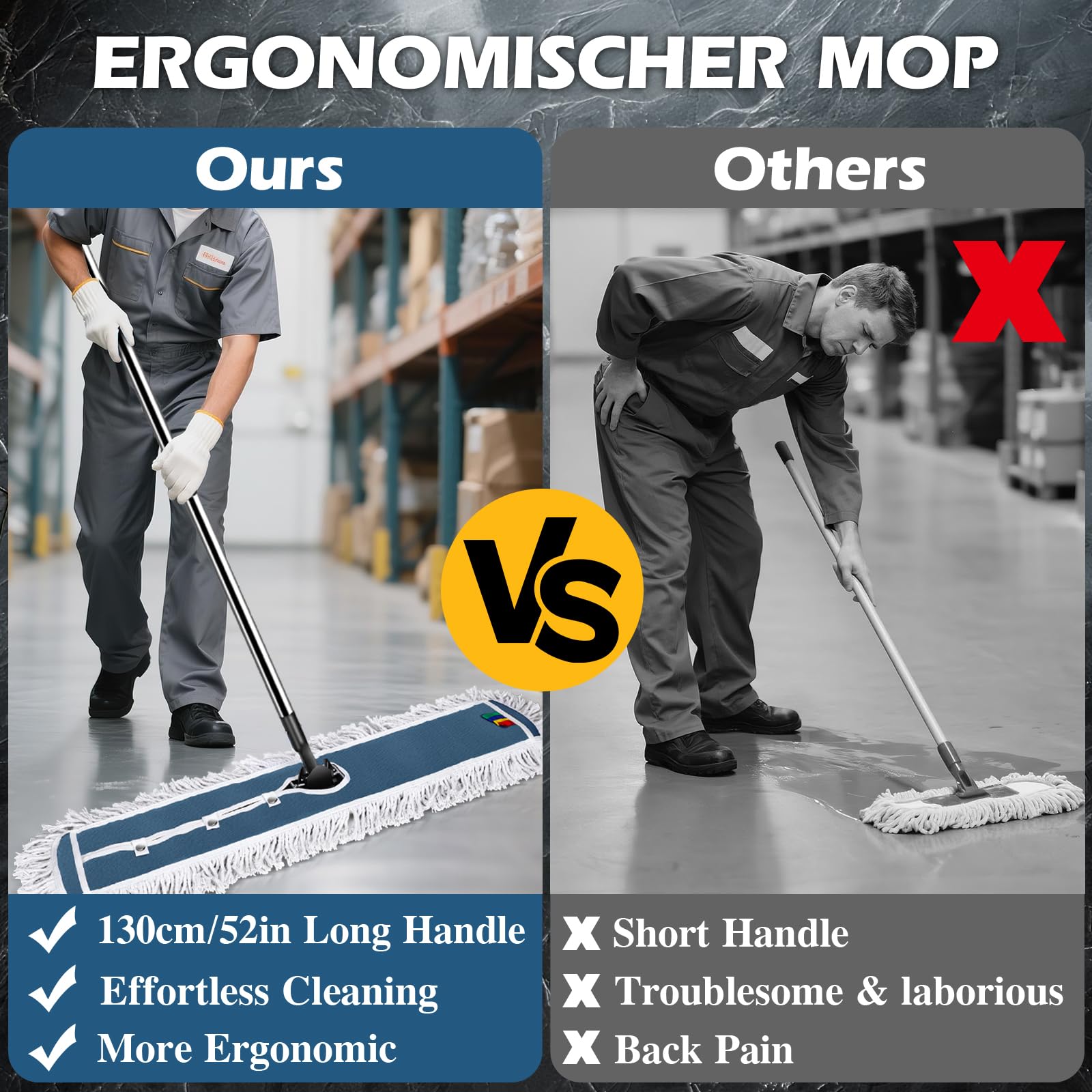 42" Commercial Dust Mop for Floor Cleaning