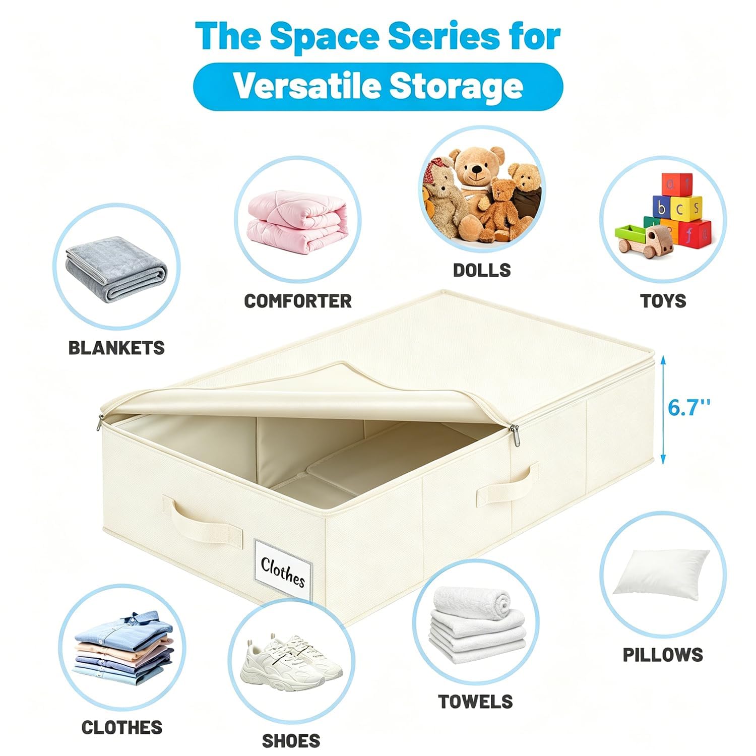 Under Bed Storage Container Bins 2 Pack (2 Count)