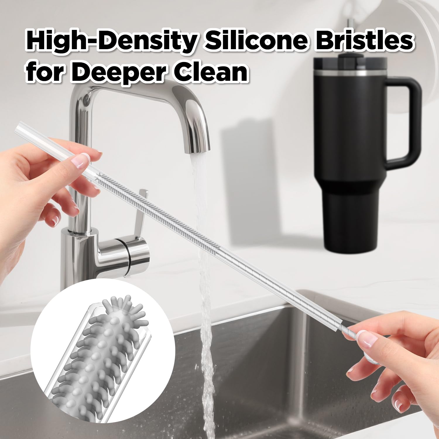 Silicone Straw Cleaner Brush (2 Count)