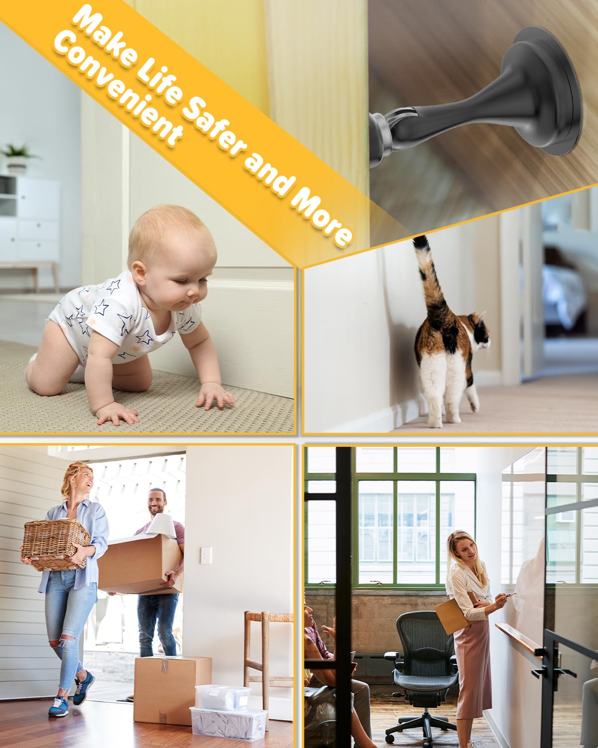 Door Stopper Magnetic Door Catch 2 Pack Stainless Steel Magnetic Door Stop