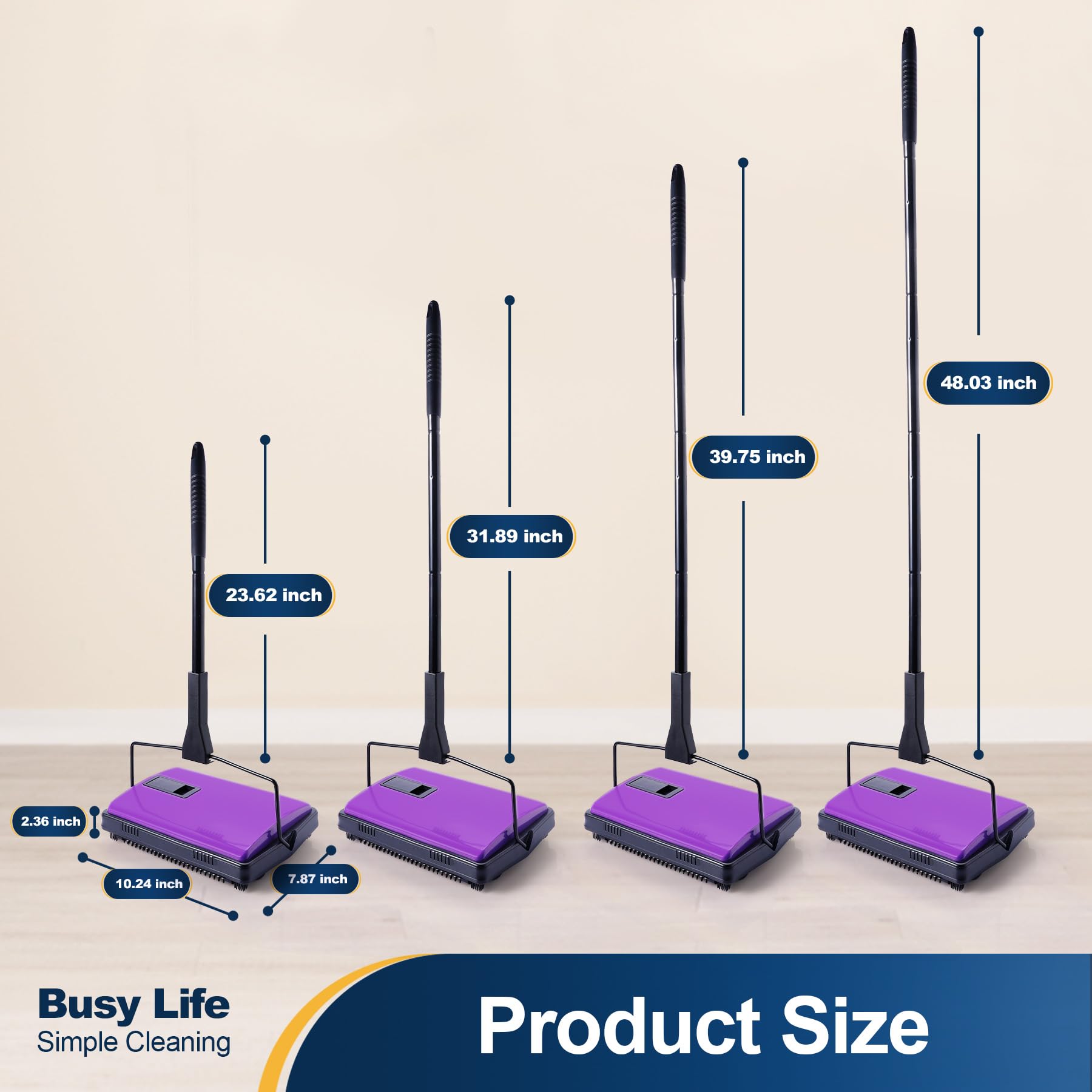 Carpet Sweeper Cleaner Manual Household Sweeper 1*Extra Brush