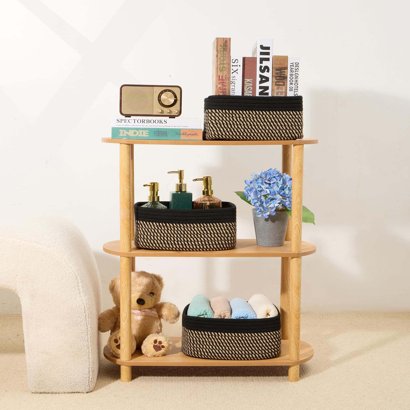 Small Storage Baskets for Organizing (4 Count)