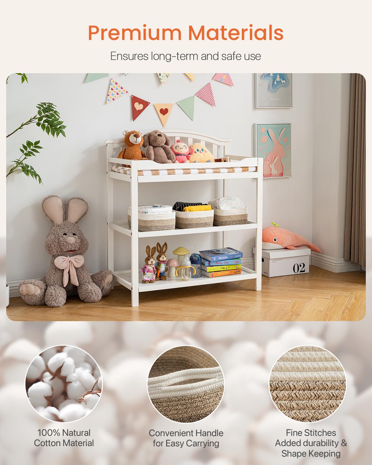 Small Woven Storage Basket for Organizing (3 Count)