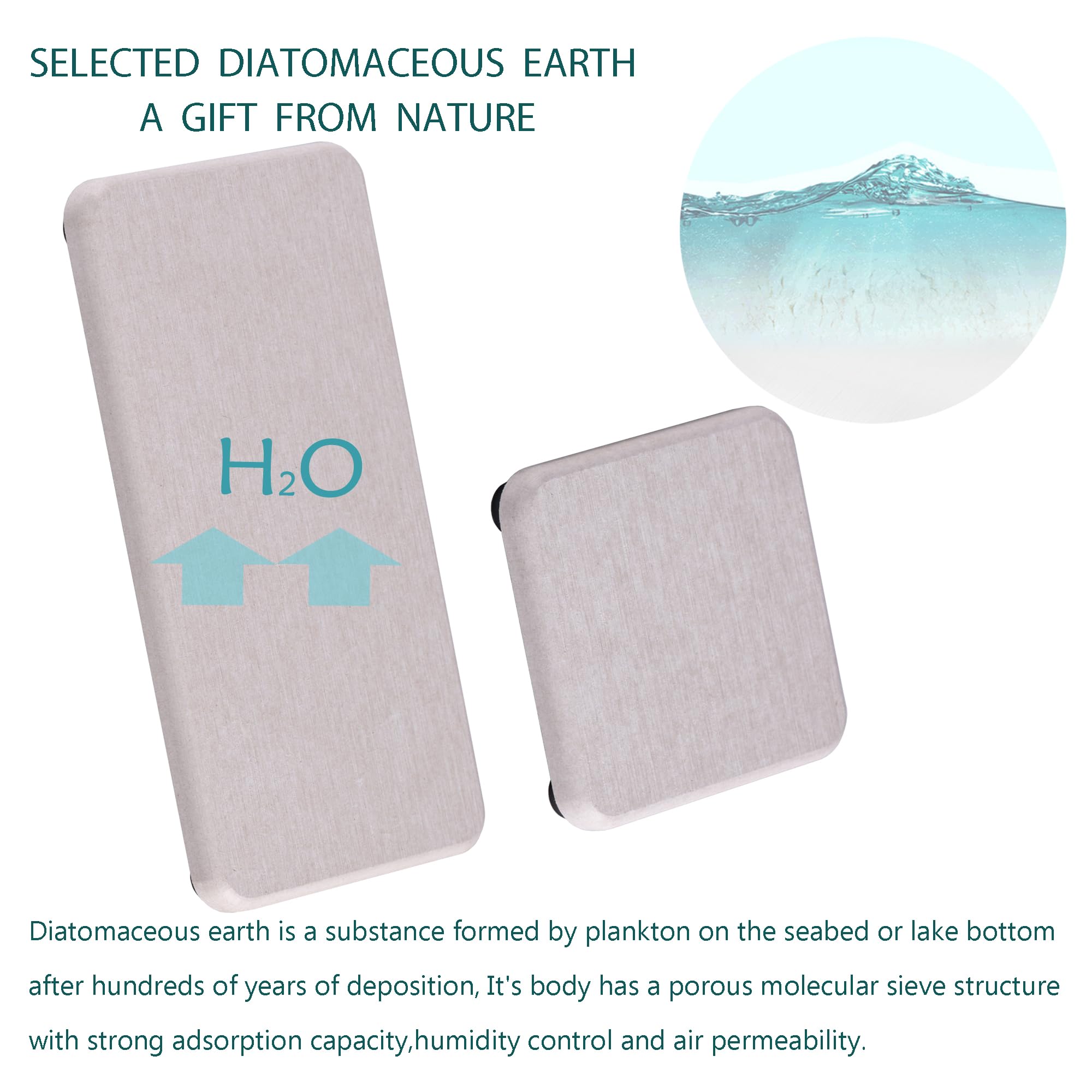 Set of 4 Water Absorbent Diatomite Coasters (4 Count)