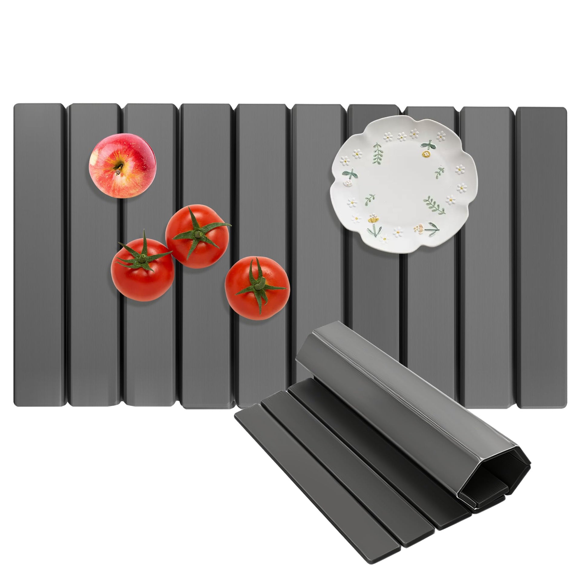 Stone Drying Mat For Kitchen Counter 24"x16" Foldable Super Absorbent Non