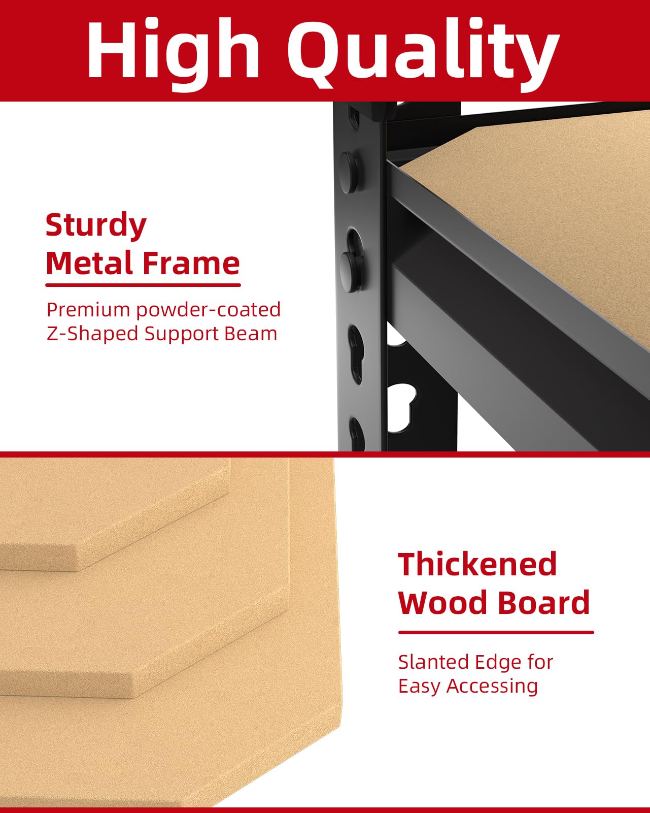 5 Tier Garage Storage Shelves (2 Count)