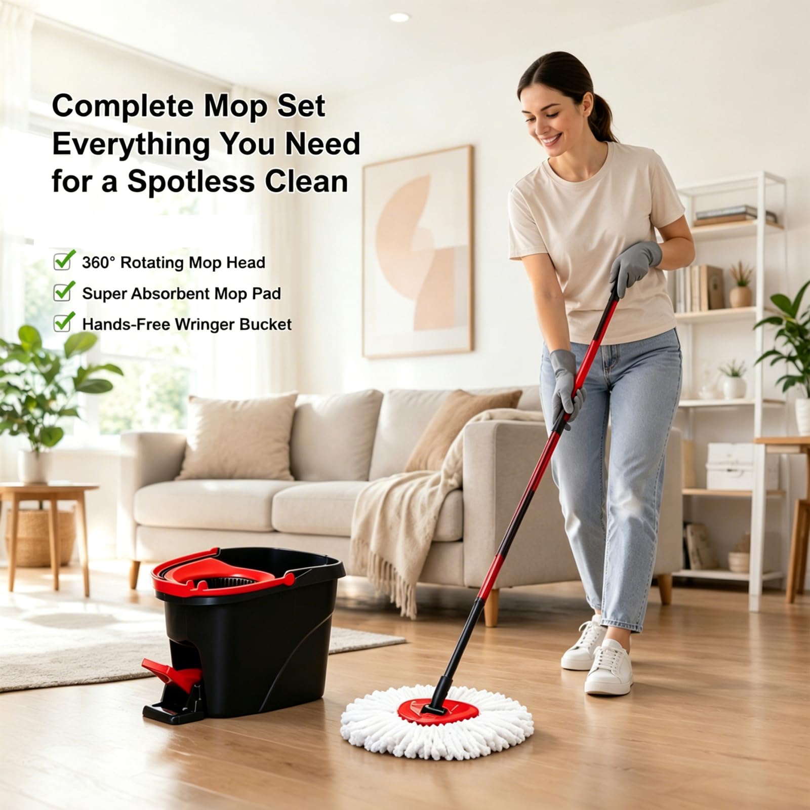 12 Pack Spin Mop Replacement Heads (12 Count) - ModHome Supplies