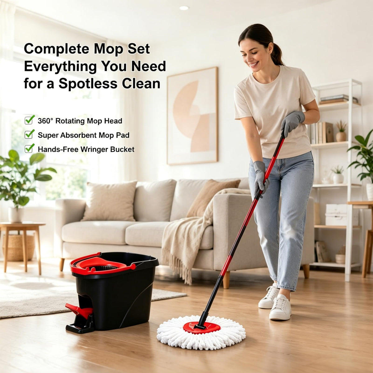 12 Pack Spin Mop Replacement Heads (12 Count) - ModHome Supplies