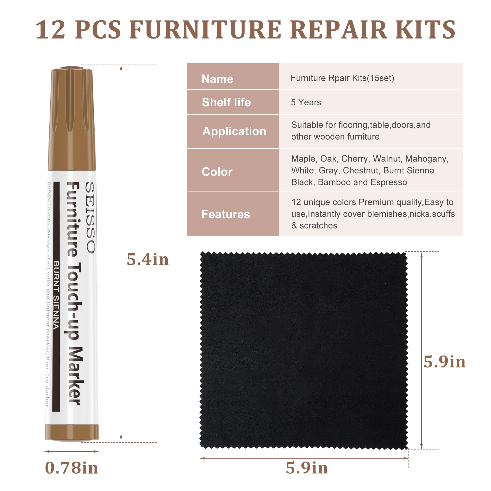 Furniture Pens for Touch Up (12 Count)