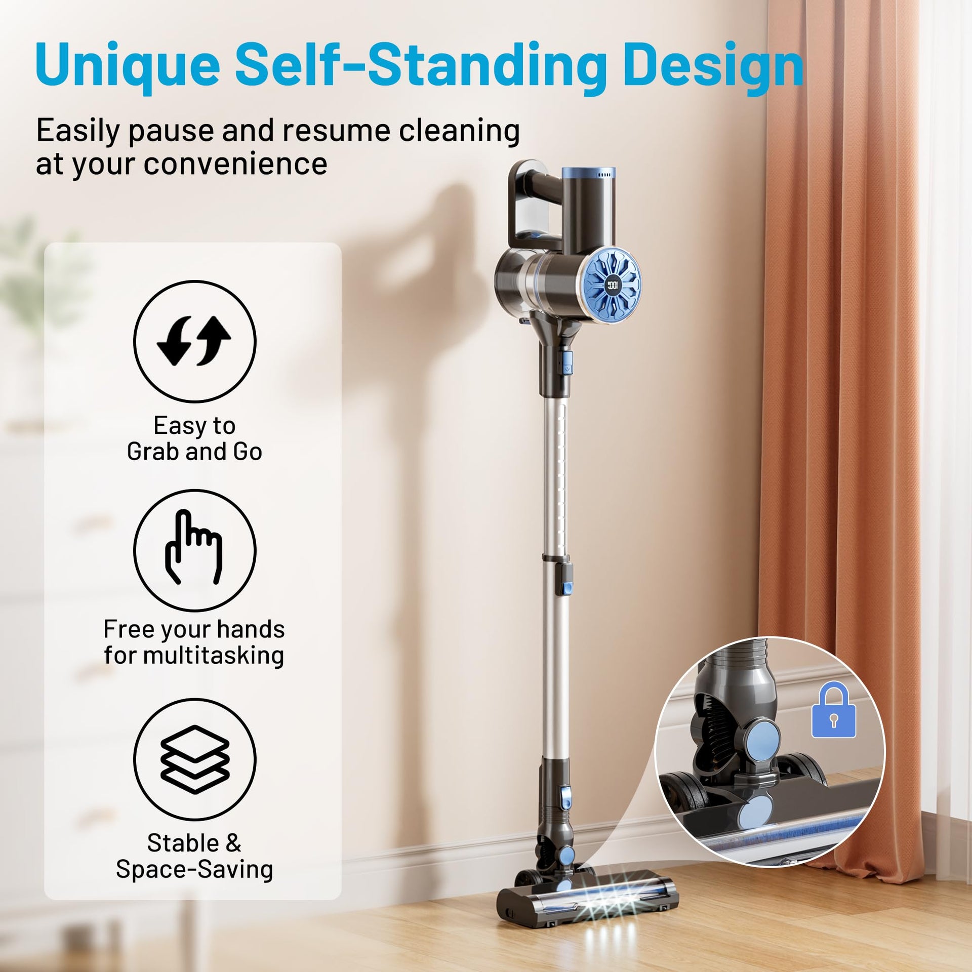 Cordless Vacuum Cleaner with Self
