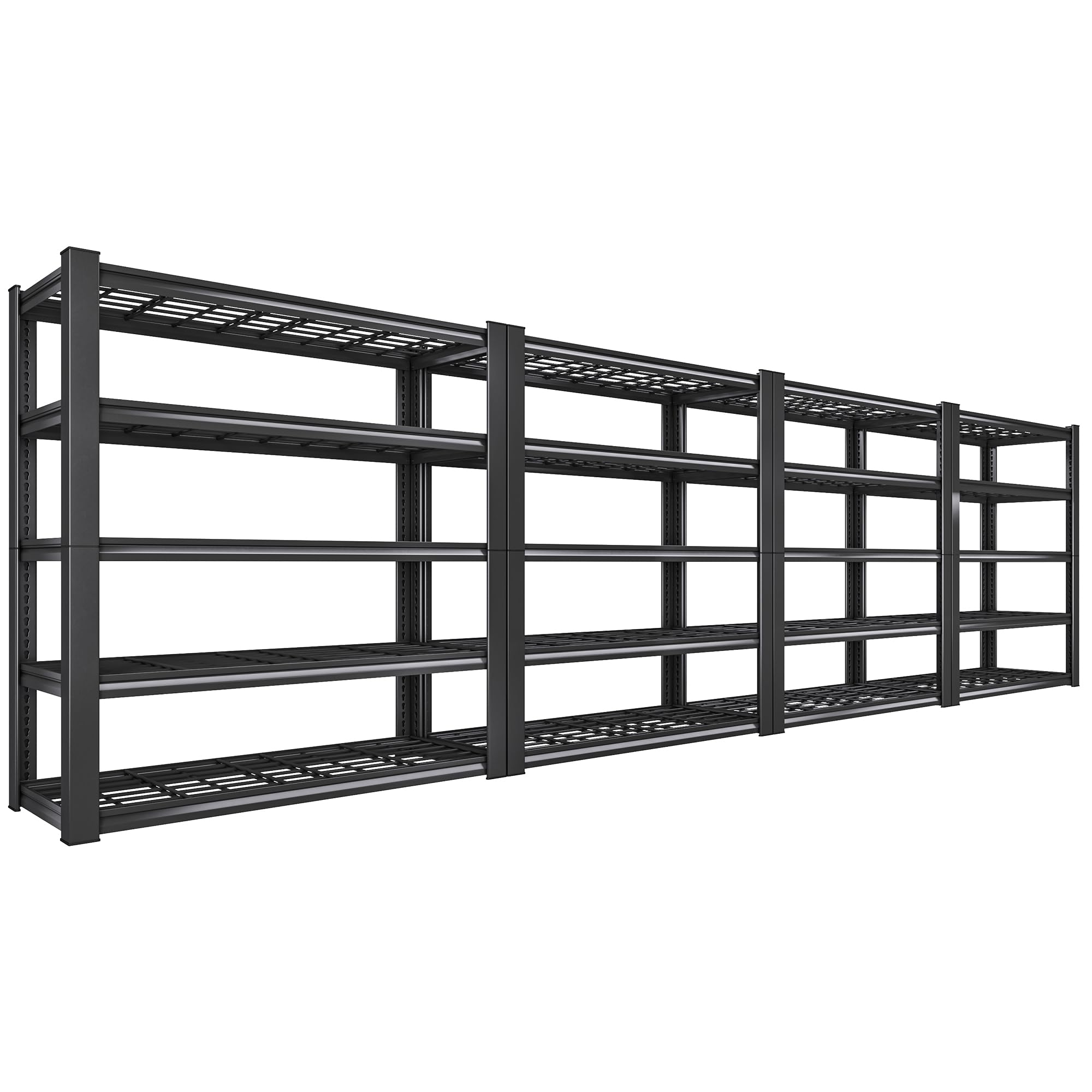 3010LBS Storage Shelves 72" H Garage Shelving Heavy Duty Metal Shelving 5 Tier Adjustable Metal Shelves for Storage for Kitchen Pantry Warehouse Basement 72" H x 35.5" W x 16" D (4 Count)
