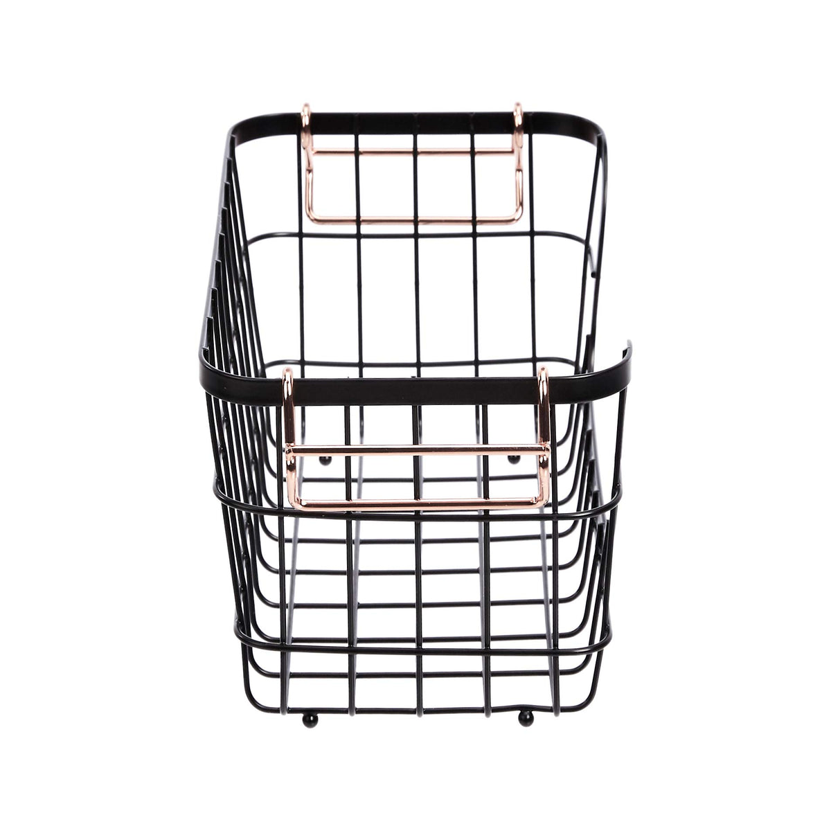 Stackable Metal Wire Rectangular Storage Baskets for Kitchen (2 Count)