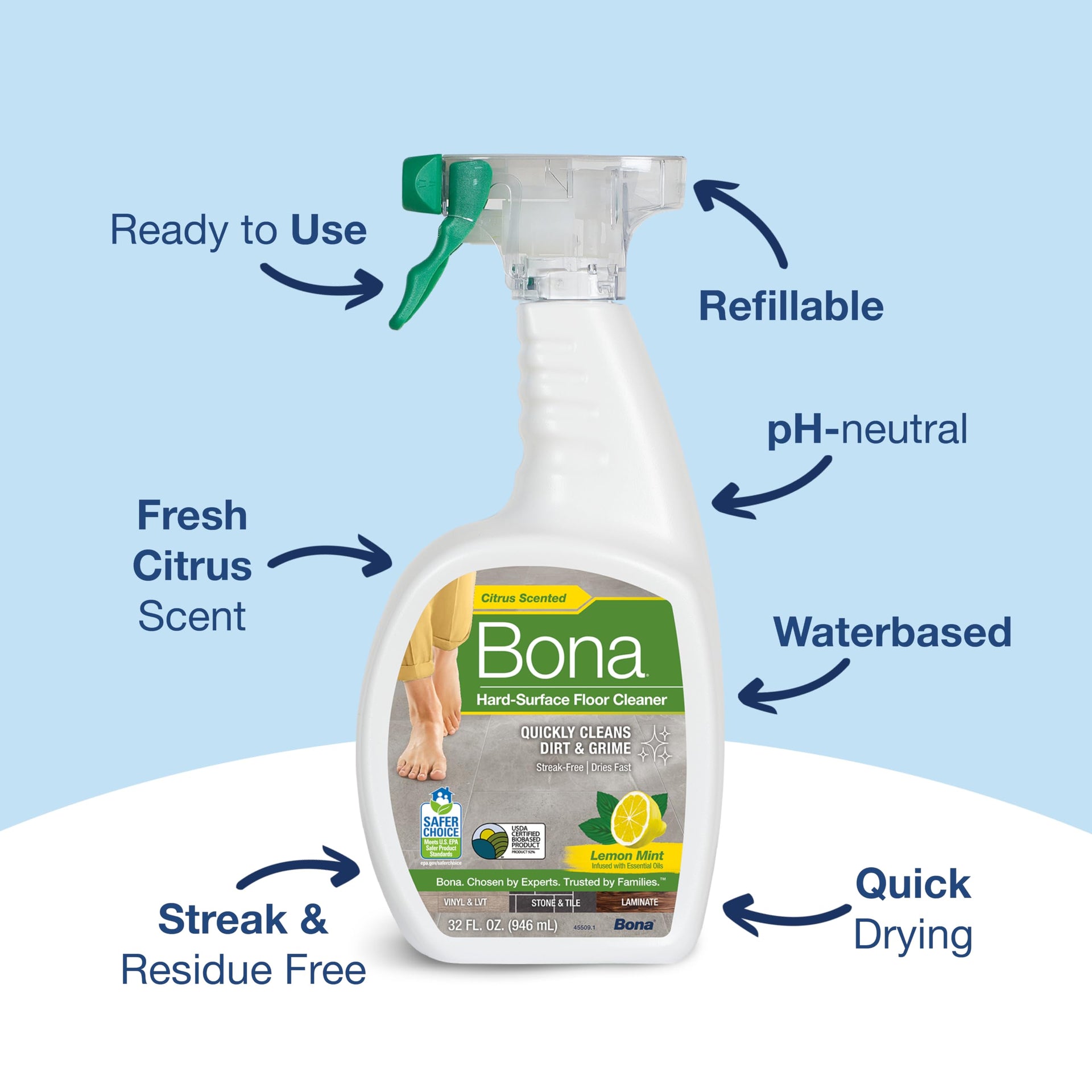 Multi Surface Floor Cleaner Spray (32 Fl Oz)