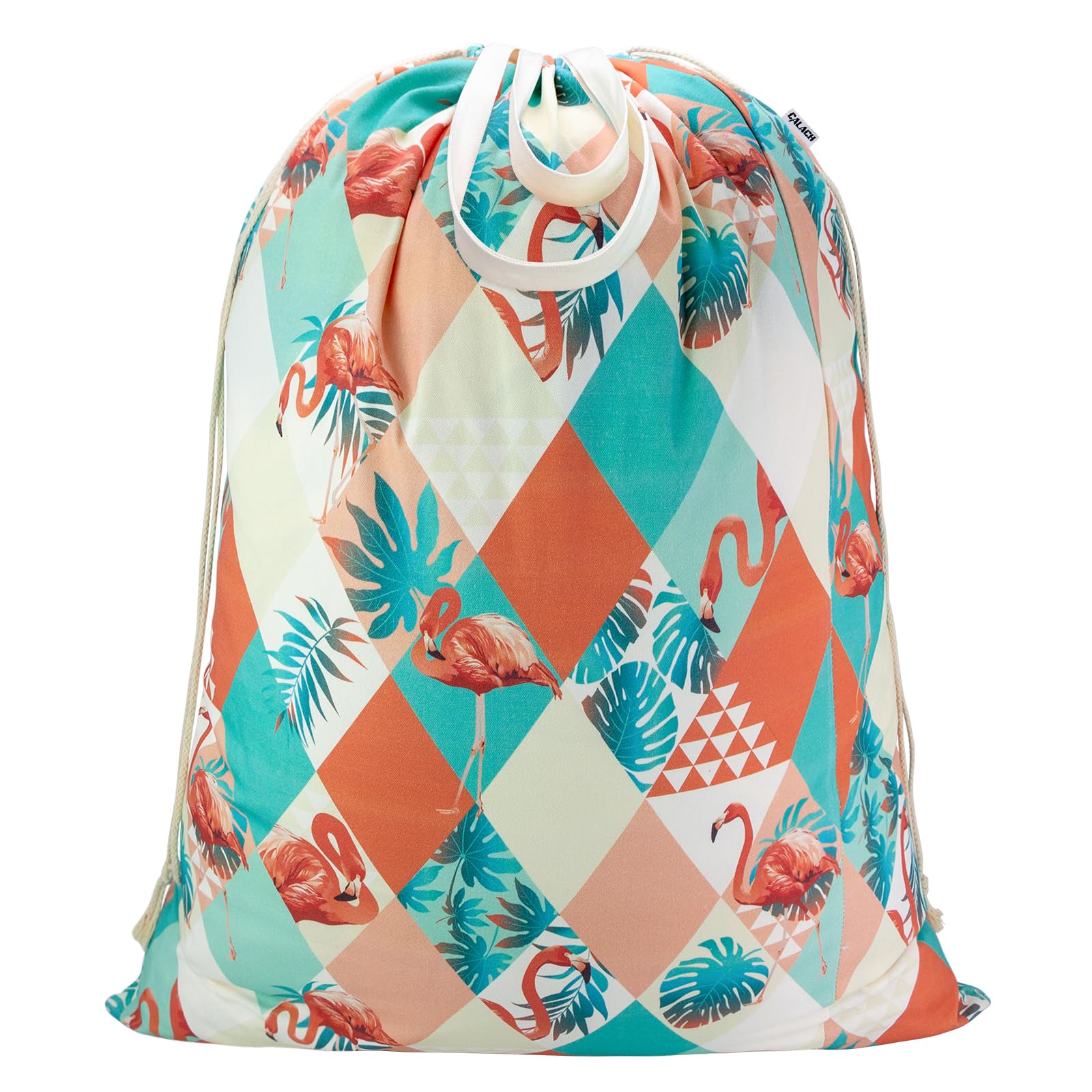 Canvas Laundry Bag with Handles & Drawstring 30"Wx35"H