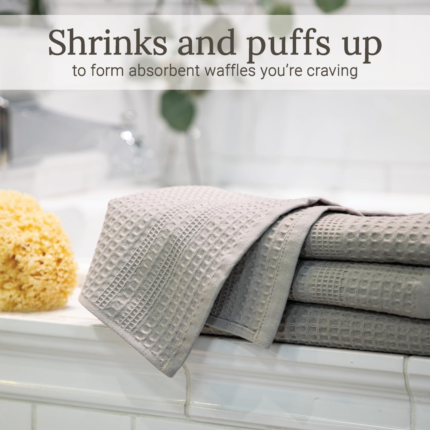 Waffle Towels for Bathroom (2 Count)