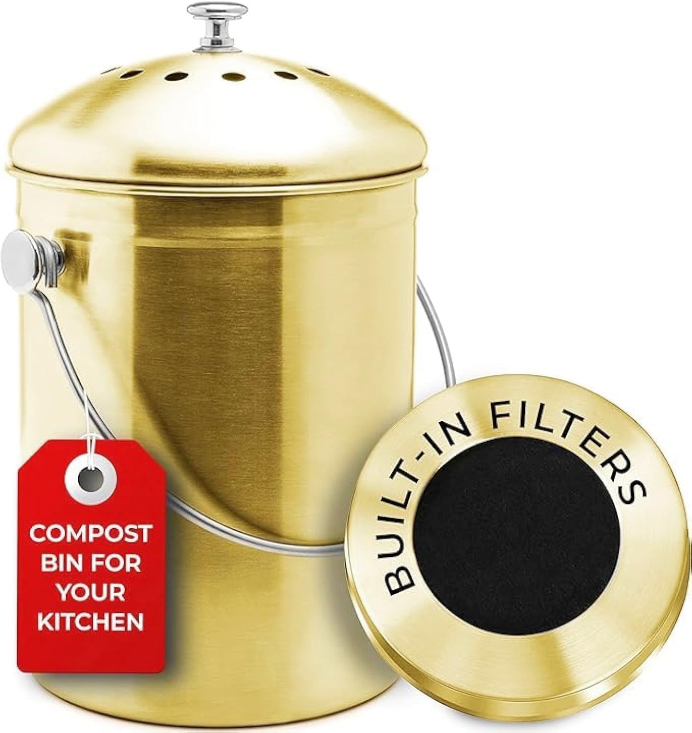Kitchen Compost Bin for Kicthen Countertops