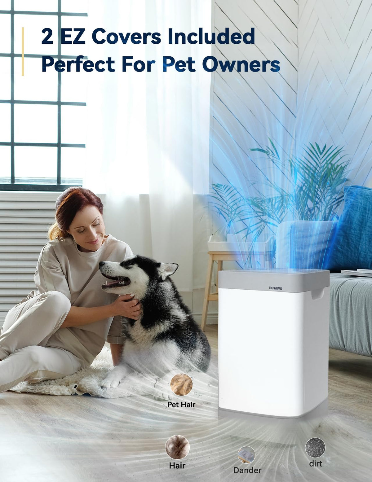 OxyPure Smart Air Purifier with Extra EZ Covers for Pet