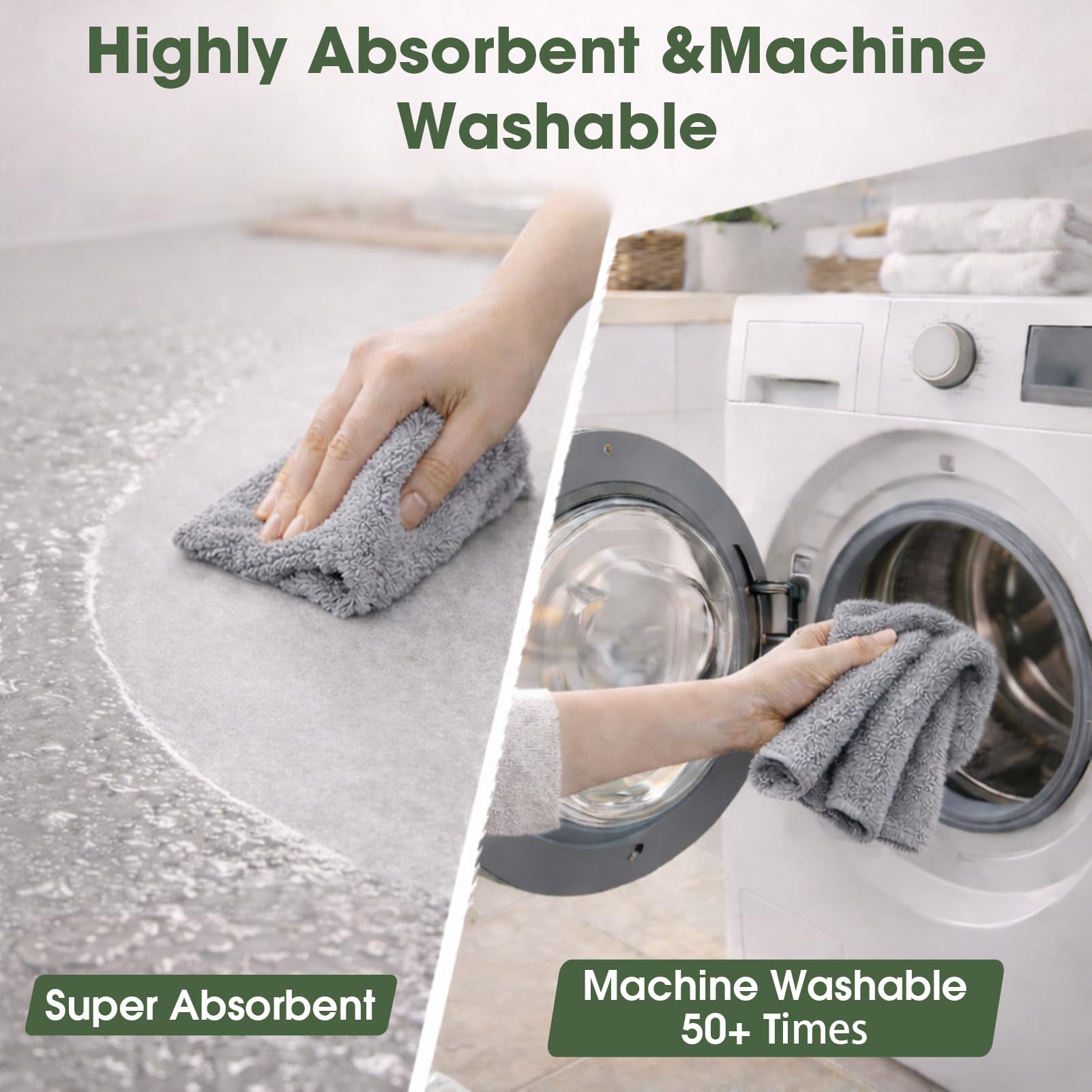 Microfiber Cleaning Cloth Roll (100 Count)