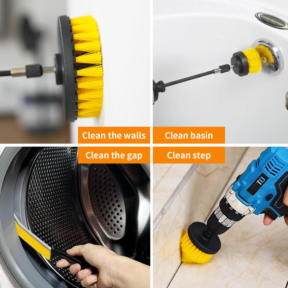 10 Pcs Drill Brush Attachment Set (10 Count)