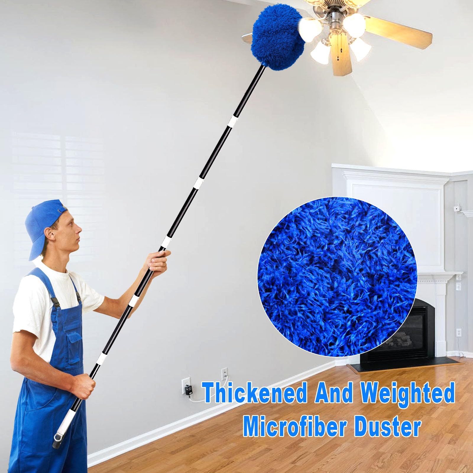 Ceiling Fan Cleaner Duster with Extension Pole