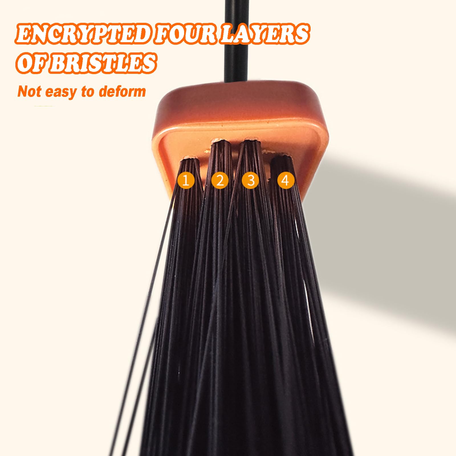 Heavy Duty Adjustable Angle Broom with 56" Steel Handle