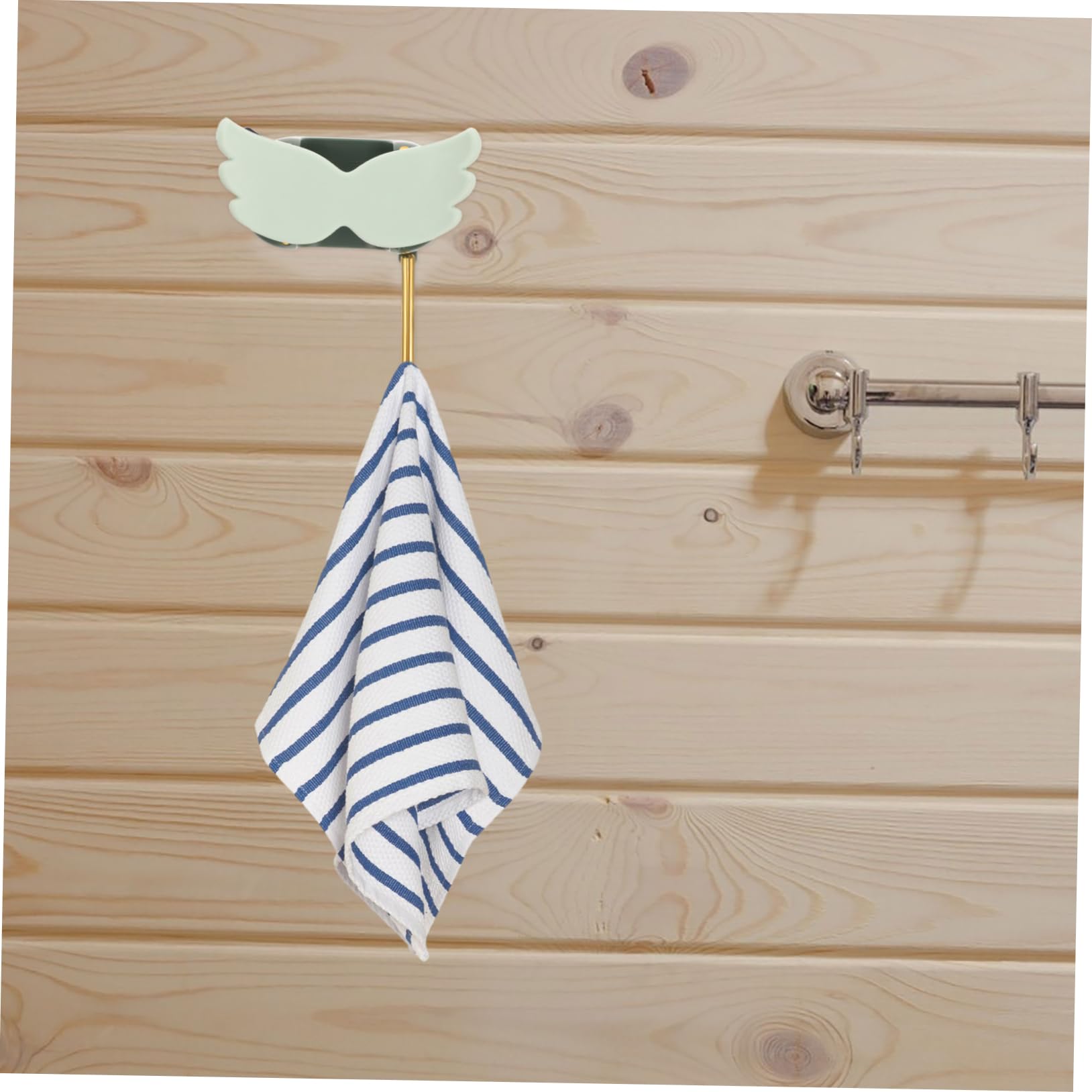 Cartoon Mask Mop Holder Wall Mount Broom Organizer with Adhesive Hook for Kitchen and Bathroom Cleaning Tool Storage PP and TPR Material Fun and Light