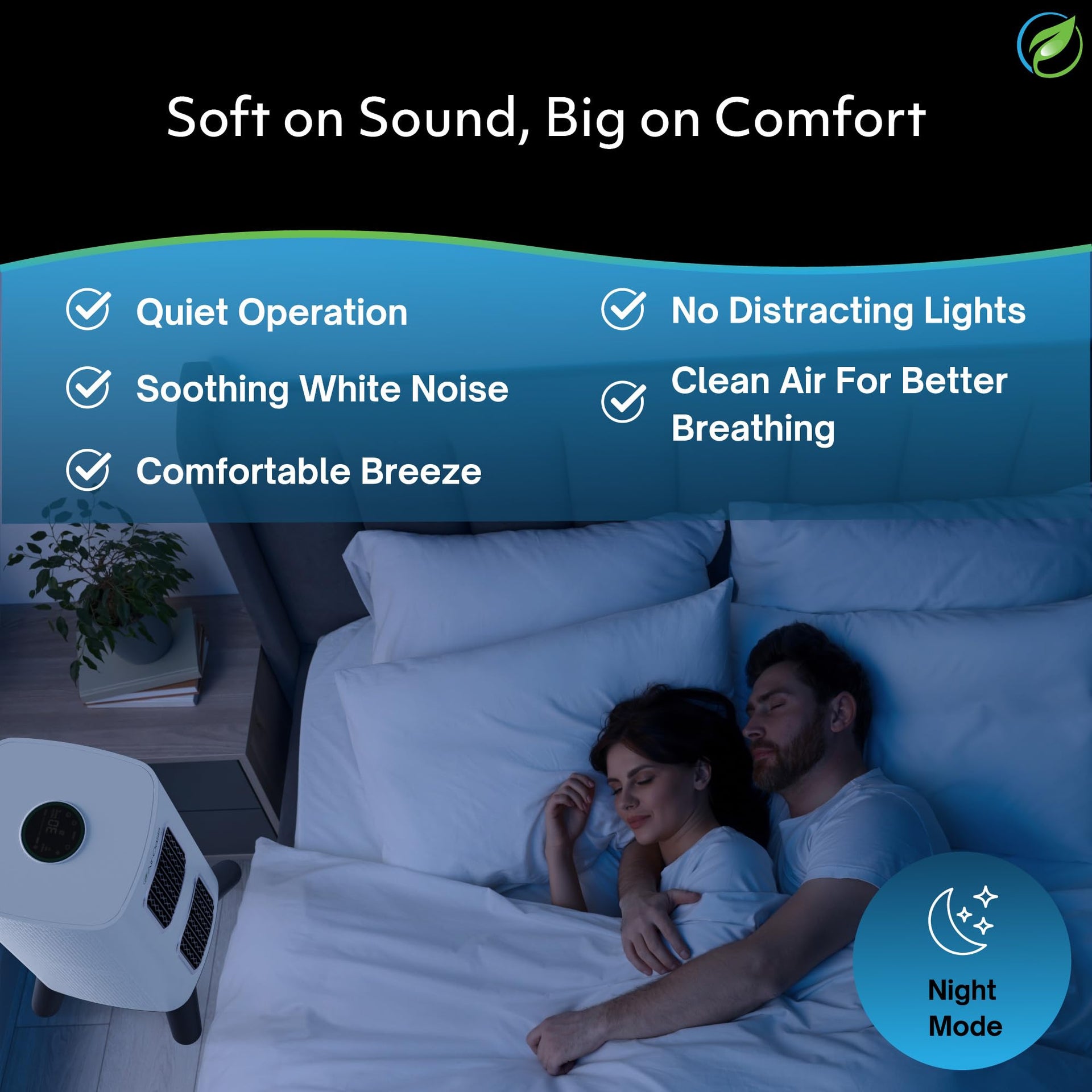 iAdaptAir 2.0 H13 HEPA Filter Air Purifier Reduces 99% of Viruses