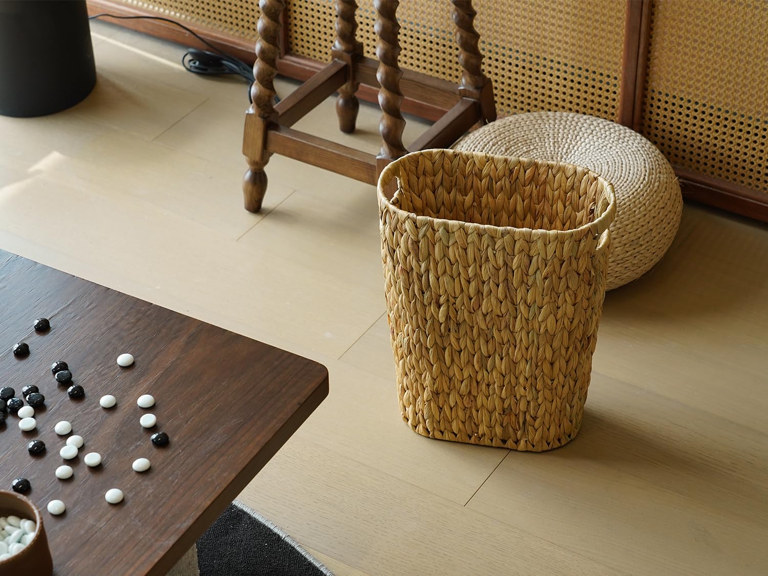 Wicker Trash Can