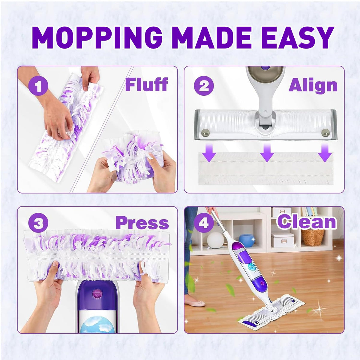 38 Count Thickened Disposable Power Mop Pads Refills for Swiffer PowerMop