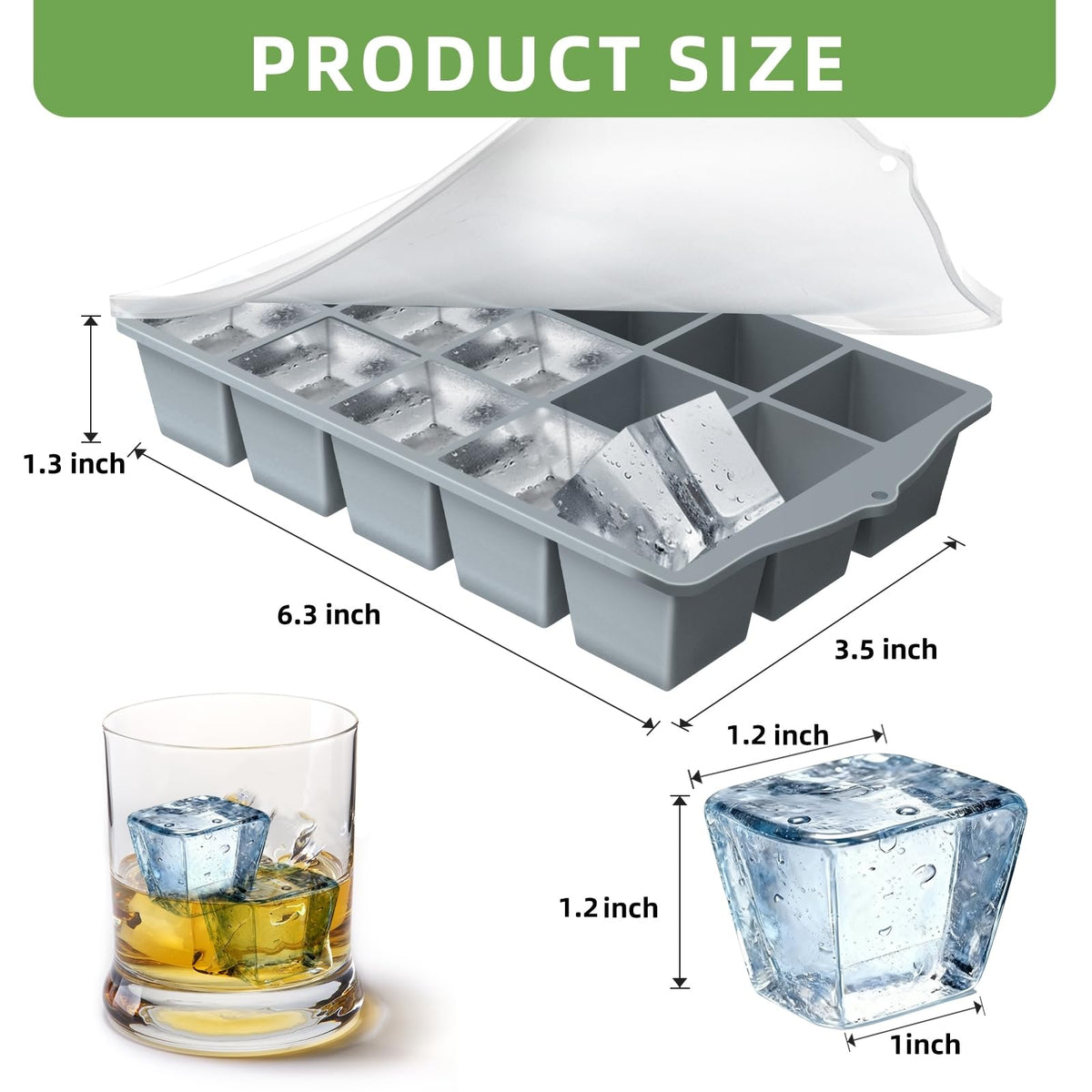 Silicone Ice Cube Tray (2 Count)