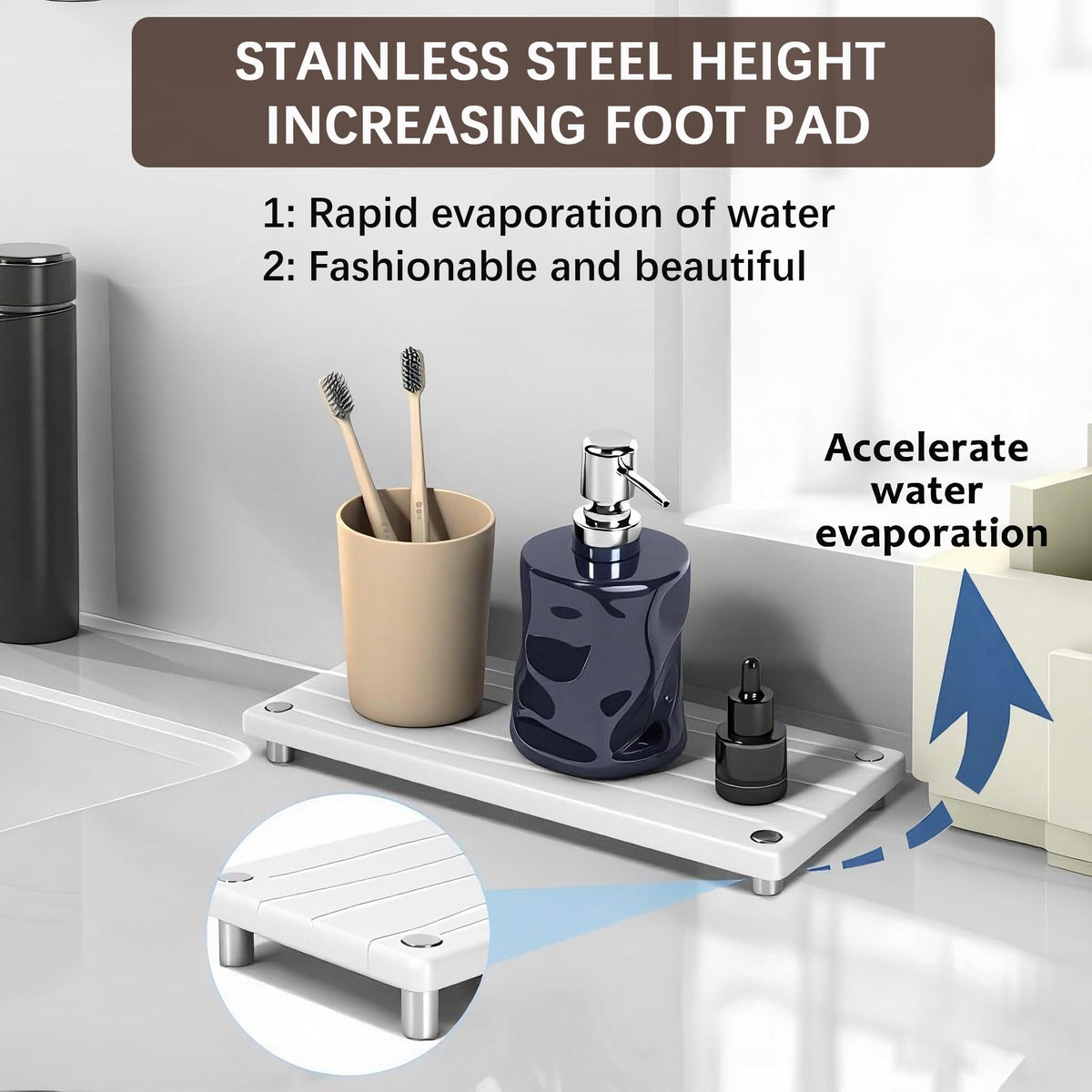 Quick Dry Sink Caddy Kitchen Sink Organizer