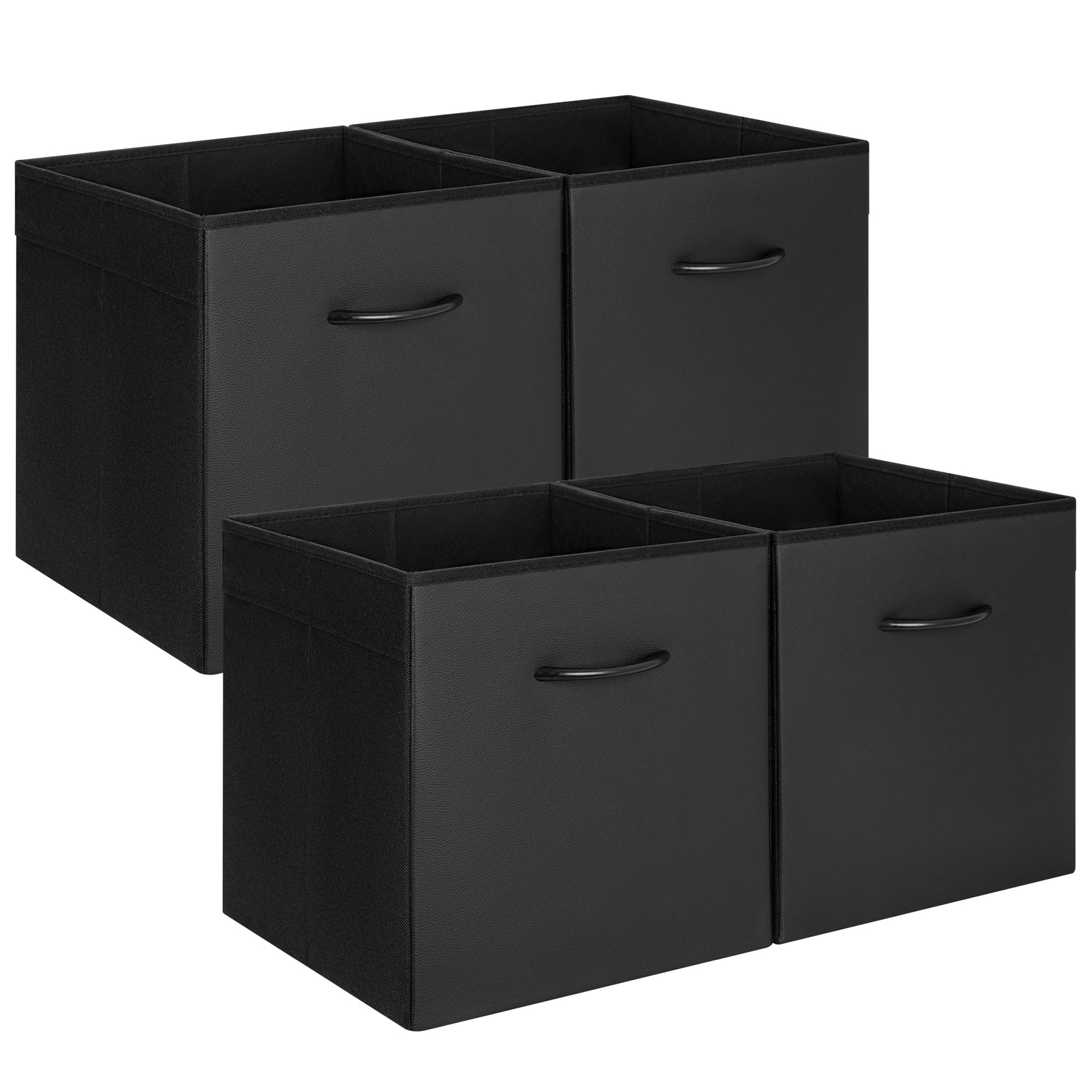 13in Black Storage Cubes (4 Count)