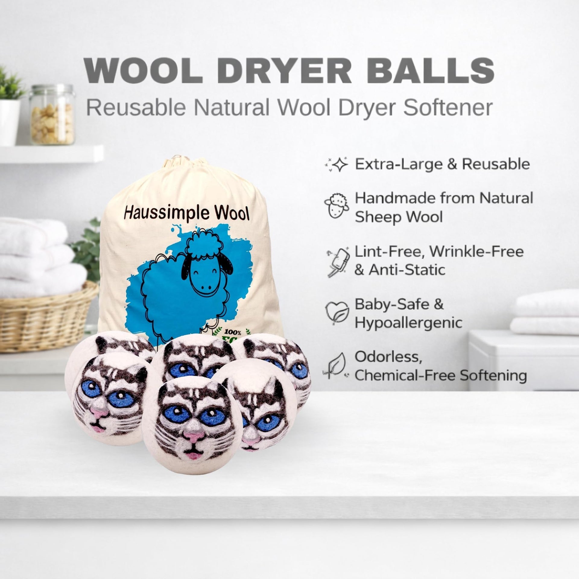 Wool Dryer Balls 6 (6 Count)