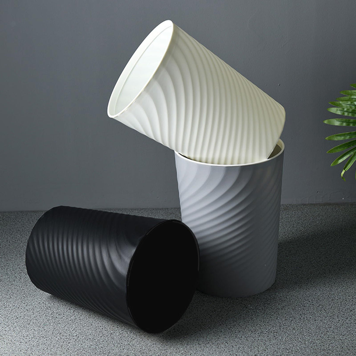 Small Bathroom Trash Can 1.8 Gallon Garbage Can Waste Basket Recycling Bin for Dorm Bedroom Office Kitchen (2 Count)