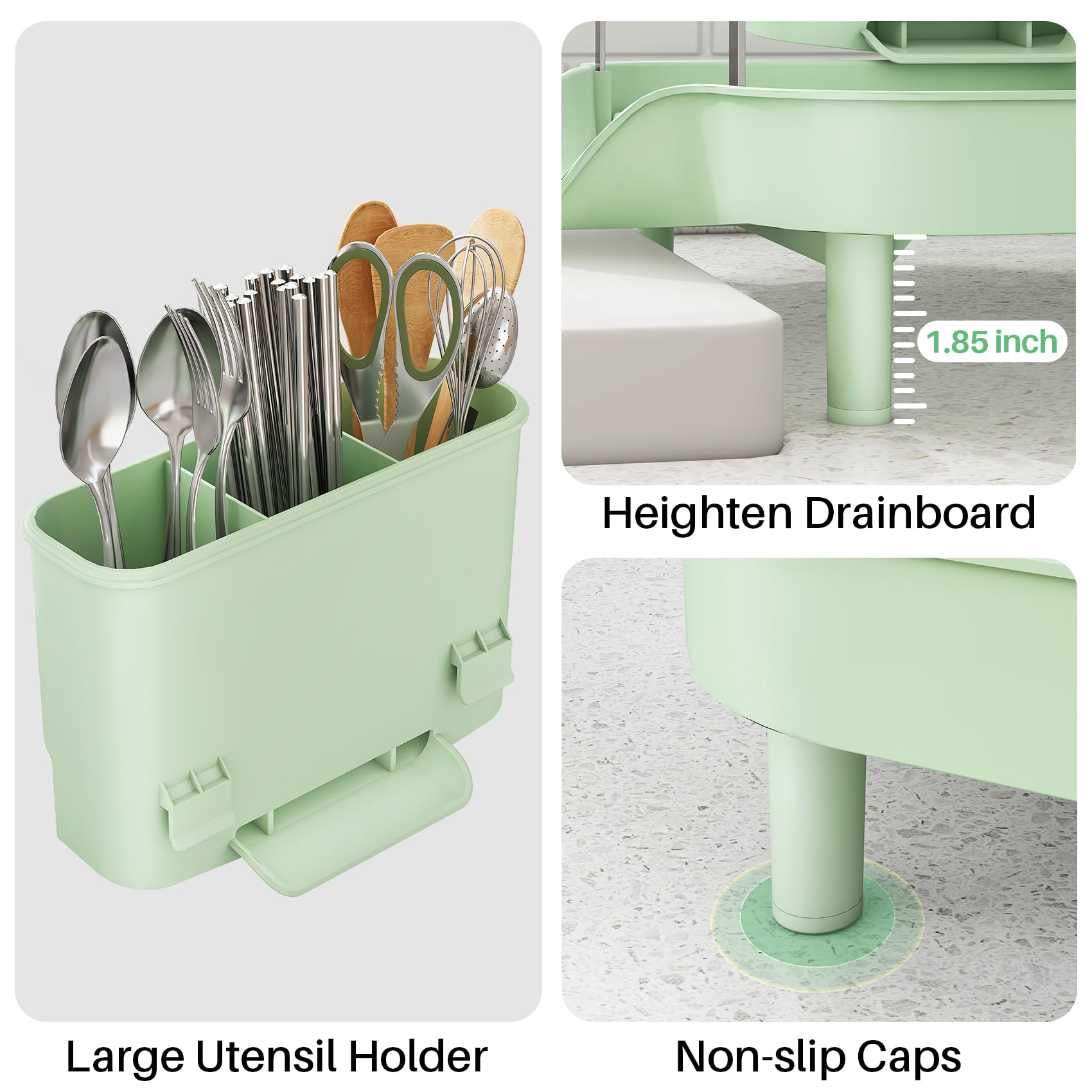 Expandable Dish Drying Rack for Small Kitchen Counter