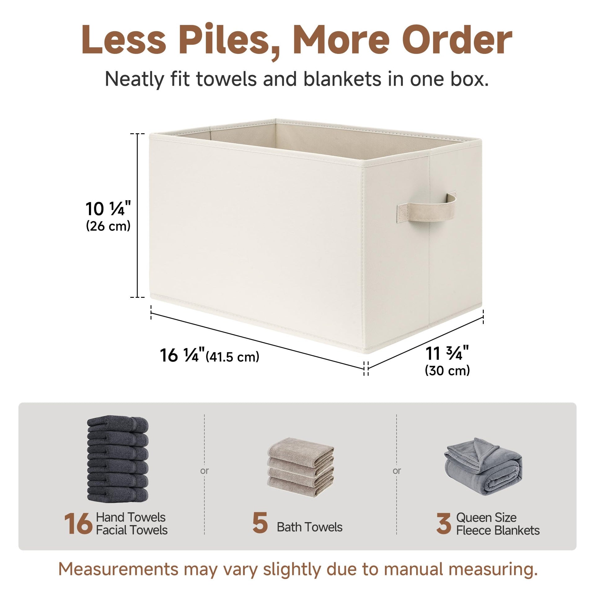 Closet Storage Bins (3 Count)