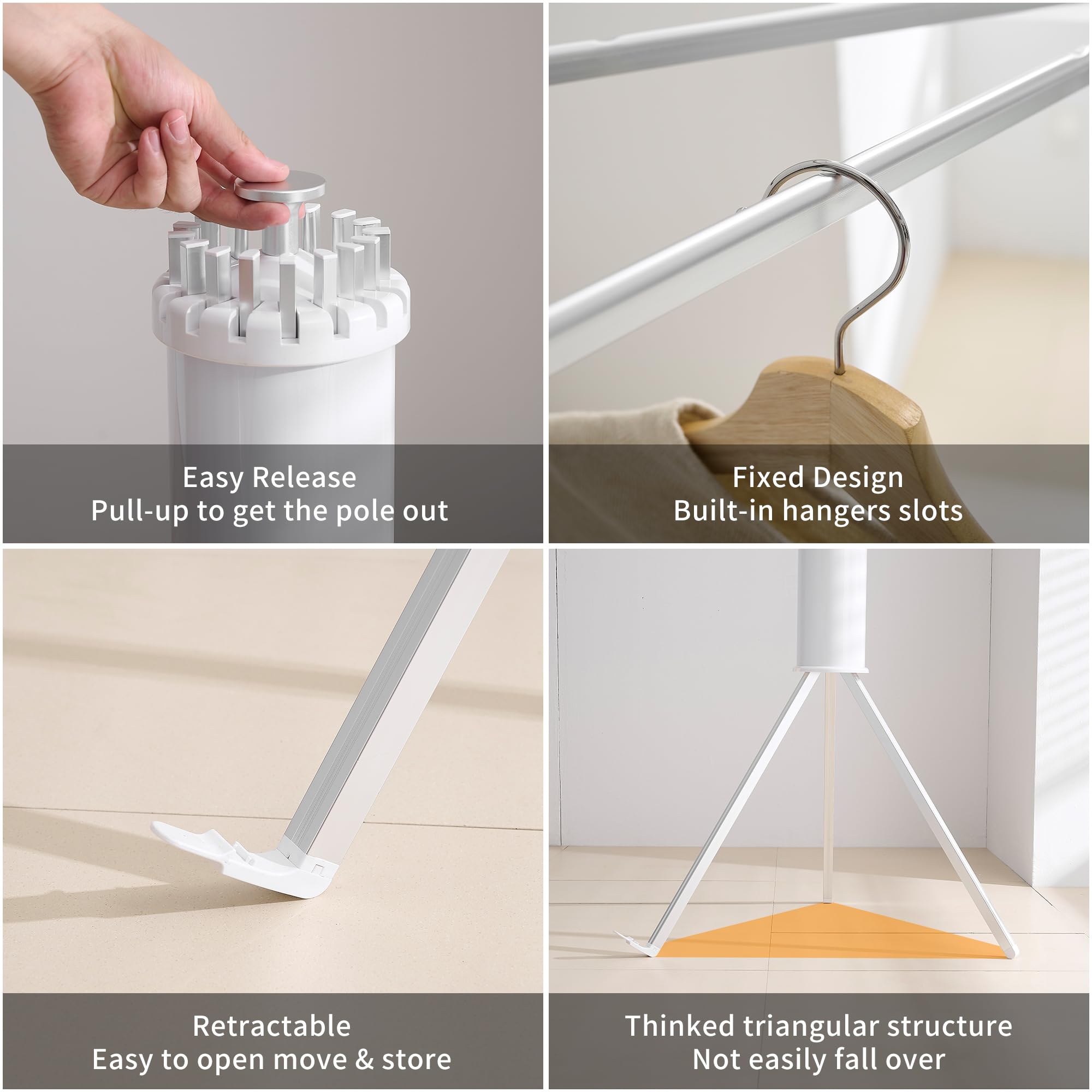 Foldable Clothes Drying Rack Tripod with Aluminum