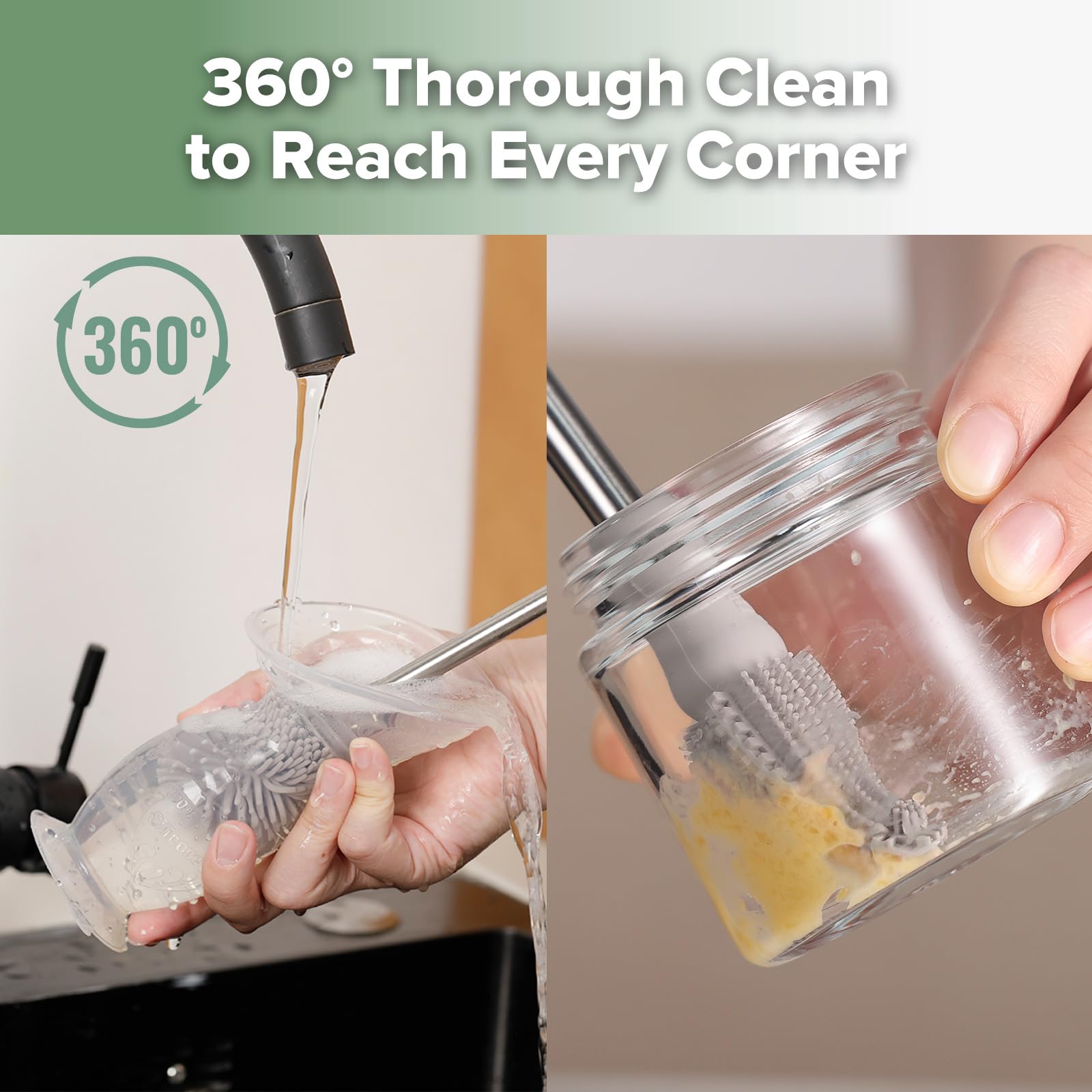 Silicone Cleaning Brush for Baby Bottles and Crevices