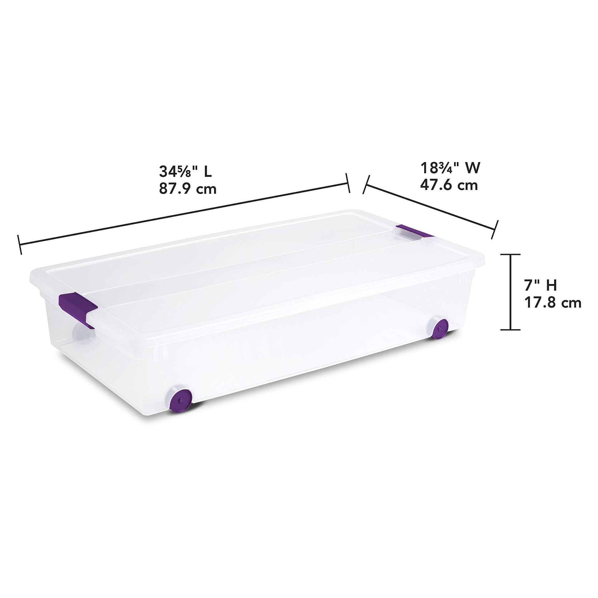 56 Quart ClearView Wheeled Latch Box (4 Count)
