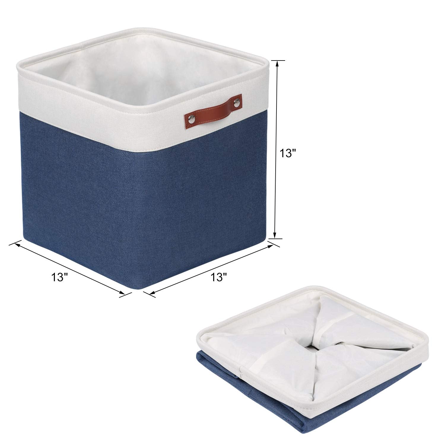 Fabric Cube Storage Bins for Shelves (4 Count)