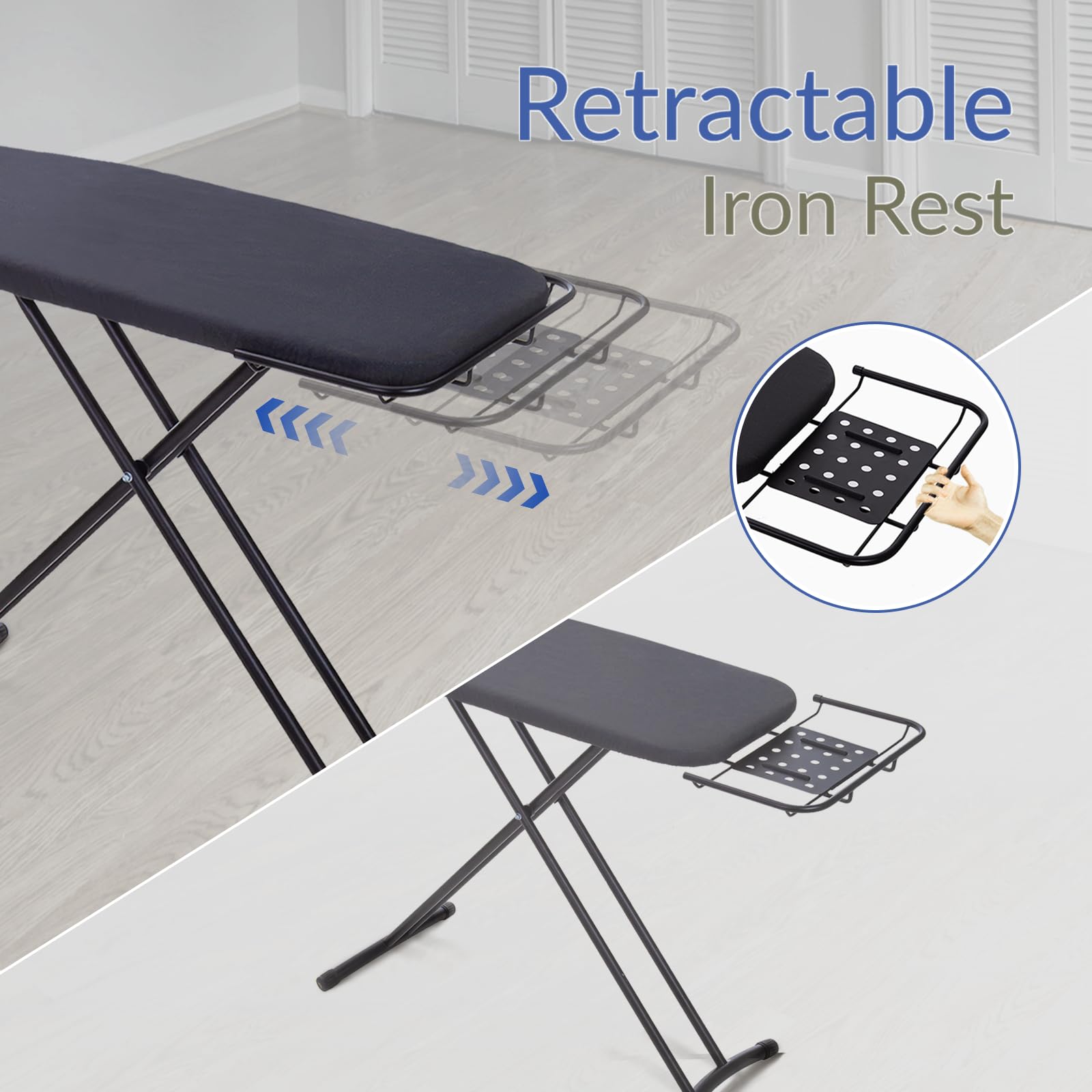 Ironing Board 48"x15" with Iron Rest