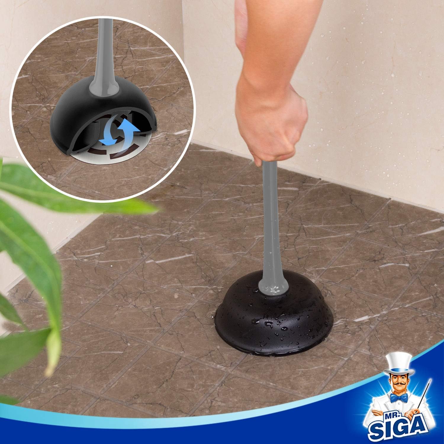 Toilet Plunger and Brush Combo for Toilet Cleaning (2 Count)
