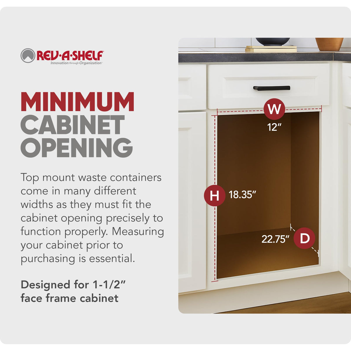 35 Qt Top Mount Single Pullout Under Cabinet Kitchen Trash Cans w