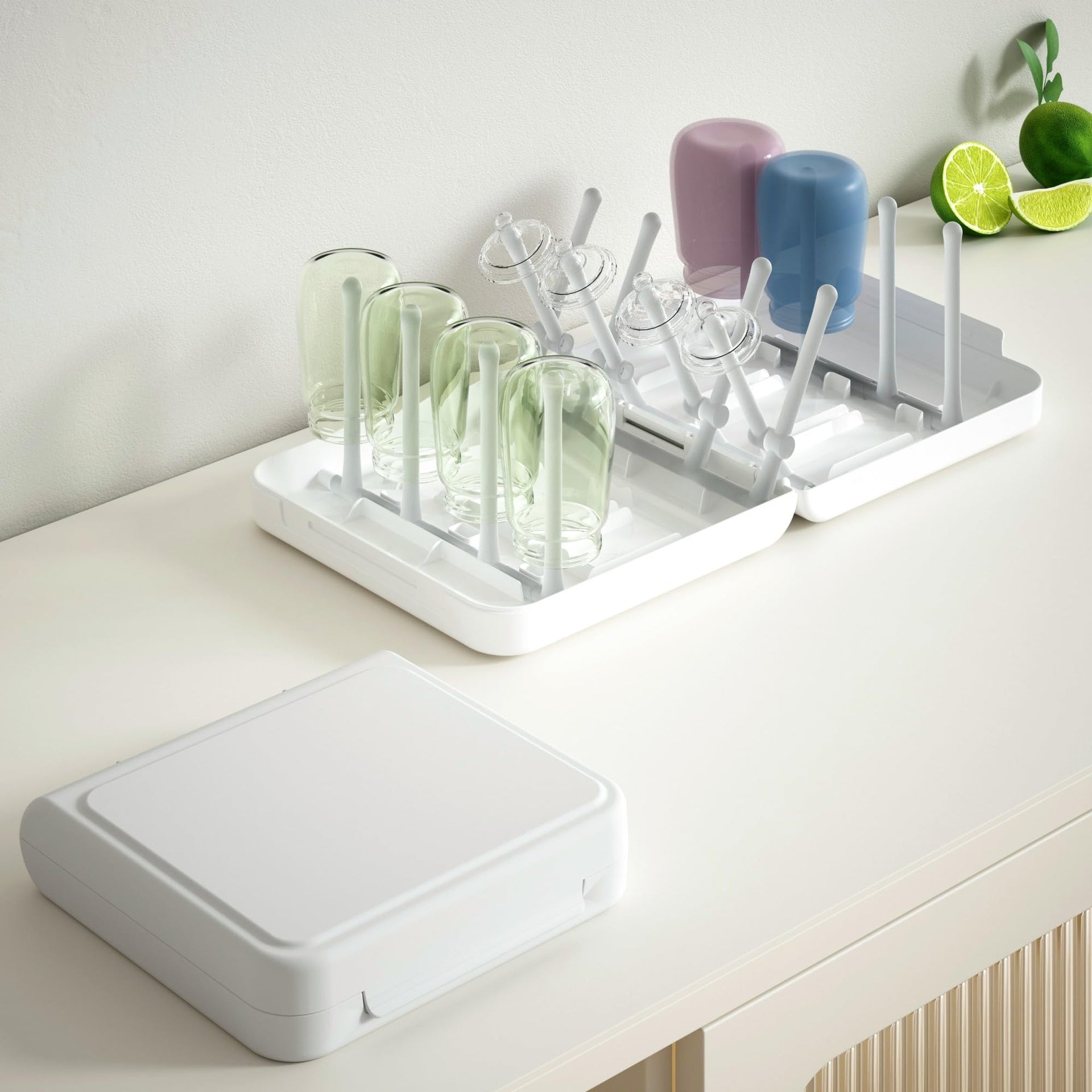 Travel Bottle Drying Rack Space Saving