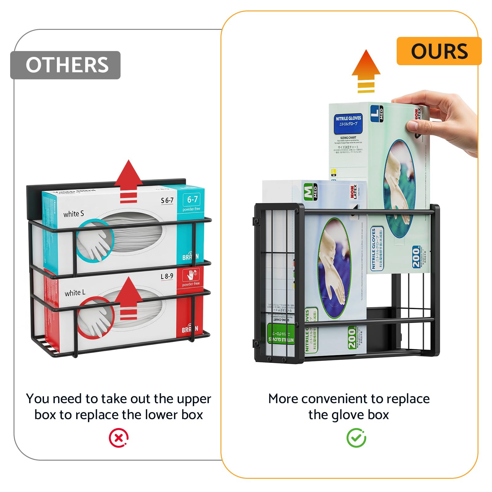 Magnetic Glove Holder 2 Pack for 4 Boxes
